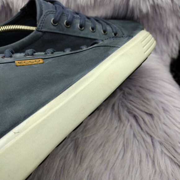 Bundle Of 2 Ecco Leather Danish Design Casual Shoes Mens Size 12 Blue Grey - Picture 6 of 16